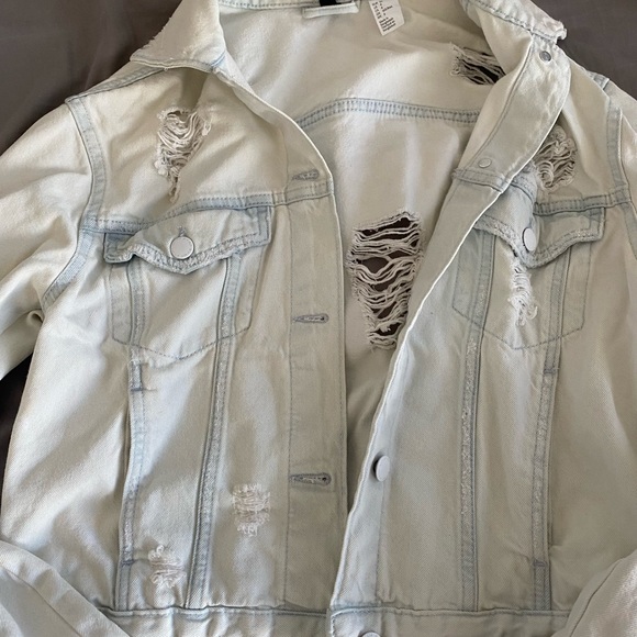 Pale blue/white Divided Jean Jacket - Picture 3 of 3